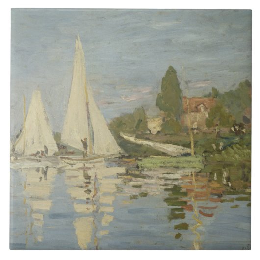 Claude Monet - Regattas in Argenteuil Tegeltje (Voorkant)