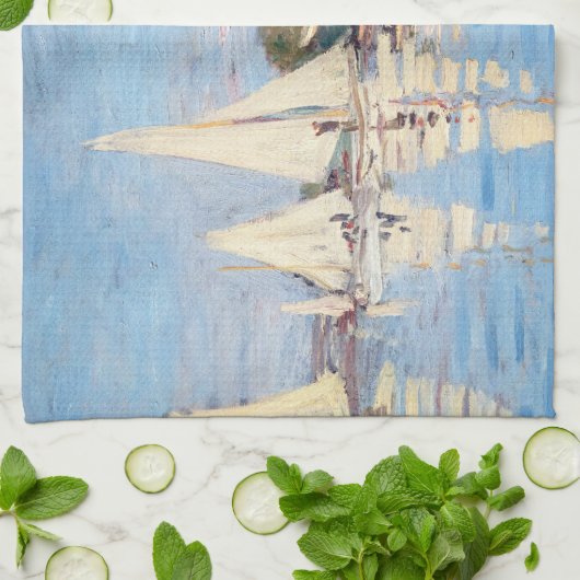 Claude Monet - Regattas in Argenteuil Theedoek (Gevouwen)