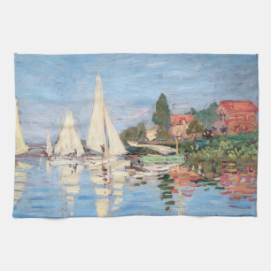 Claude Monet - Regattas in Argenteuil Theedoek