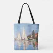 Claude Monet - Regattas in Argenteuil Tote Bag (Achterkant)