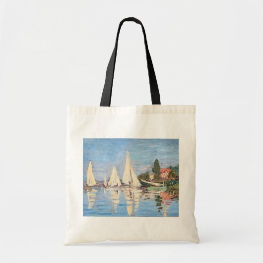 Claude Monet - Regatta's in Argenteuil Tote Bag (Voorkant)
