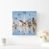 Claude Monet - Regattas in Argenteuil Vierkante Klok (Huis)