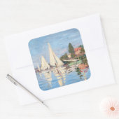 Claude Monet - Regattas in Argenteuil Vierkante Sticker (Envelop)