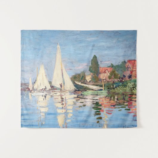 Claude Monet - Regattas in Argenteuil Wandkleed (Voorkant (horizontaal))