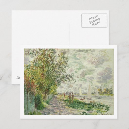 Claude Monet | Riverbank bij Gennevilliers Briefkaart (Voorkant / Achterkant)
