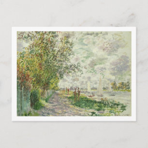 Claude Monet Riverbank bij Gennevilliers Briefkaart