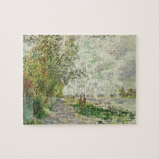Claude Monet | Riverbank bij Gennevilliers Legpuzzel (Horizontaal)