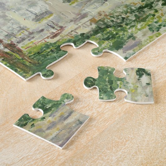 Claude Monet | Riverbank bij Gennevilliers Legpuzzel (Zijkant)