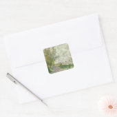 Claude Monet | Riverbank bij Gennevilliers Vierkante Sticker (Envelop)