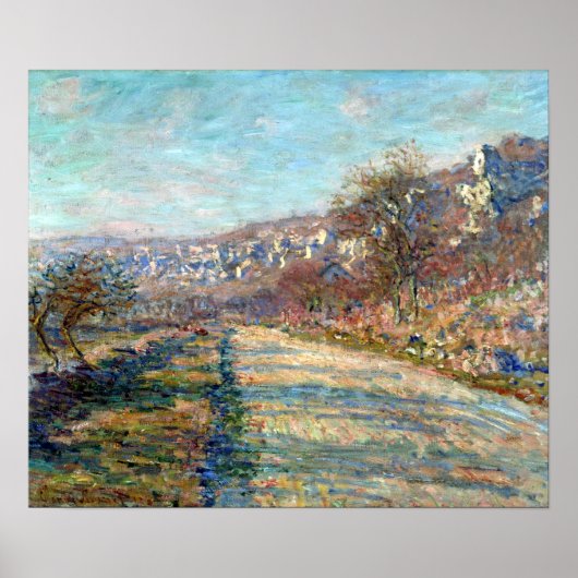 Claude Monet Road van La Roche-Guyon Poster (Voorkant)