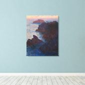 Claude Monet – Rocks at Belle-lle Port-Domois Canvas Afdruk (Insitu (Houten vloer))