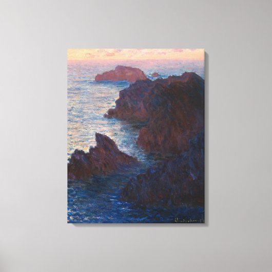 Claude Monet – Rocks at Belle-lle Port-Domois Canvas Afdruk (Voorkant)