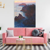 Claude Monet – Rocks at Belle-lle Port-Domois Canvas Afdruk (Insitu (Woonkamer))