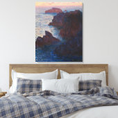 Claude Monet – Rocks at Belle-lle Port-Domois Canvas Afdruk (Insitu (Slaapkamer))