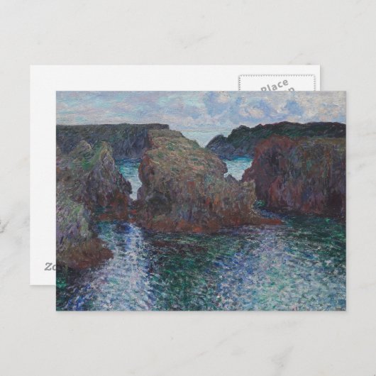 Claude Monet - Rocks in Port-Goulphar, Belle-Ile Briefkaart (Voorkant / Achterkant)