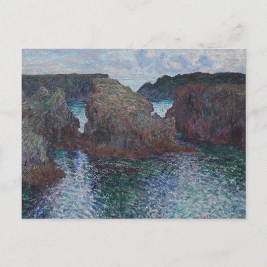 Claude Monet - Rocks in Port-Goulphar, Belle-Ile Briefkaart (Voorkant)