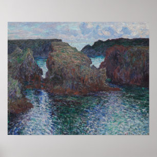 Claude Monet - Rocks in Port-Goulphar, Belle-Ile Poster