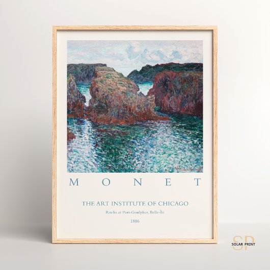 Claude Monet Rocks op Port Goulphar Art Print