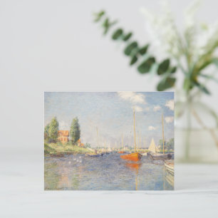 Claude Monet. Rode boten, Argenteuil Briefkaart