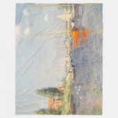 Claude Monet. Rode boten, Argenteuil Fleece Deken (Voorkant)