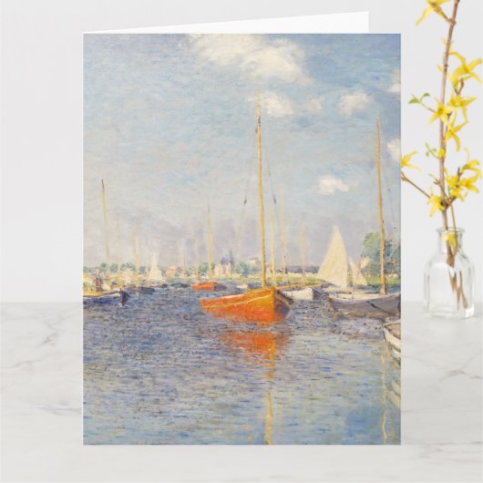 Claude Monet. Rode boten, Argenteuil Kaart (Gele Bloem)