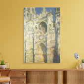 Claude Monet | Roen kathedraal op volle zon Canvas Afdruk (Insitu (Woonkamer))