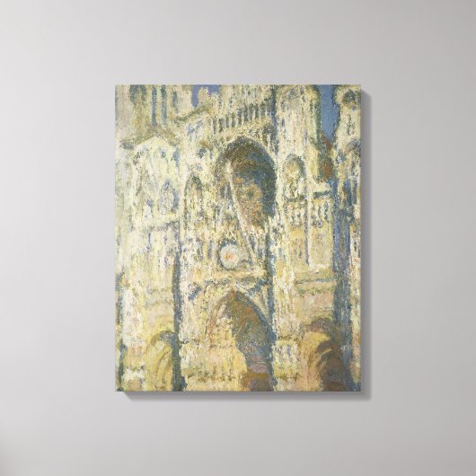 Claude Monet | Roen kathedraal op volle zon Canvas Afdruk (Voorkant)