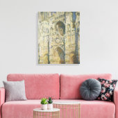 Claude Monet | Roen kathedraal op volle zon Canvas Afdruk (Insitu (Woonkamer))