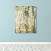 Claude Monet | Roen kathedraal op volle zon Canvas Afdruk (Insitu (Houten vloer))