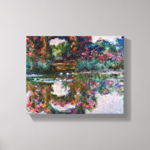 Claude Monet - Roos blote kerken bij Giverny Canvas Afdruk