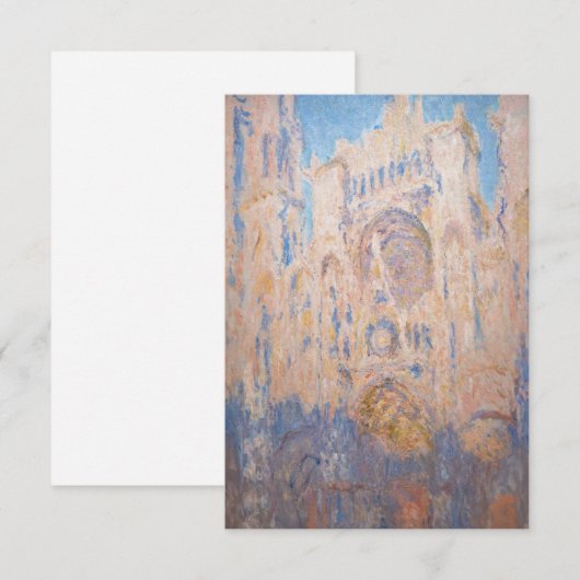 Claude Monet - Rouen Cathedraal bij zonsondergang Bedankkaart (Voorkant / Achterkant)