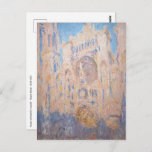 Claude Monet - Rouen Cathedraal bij zonsondergang Briefkaart<br><div class="desc">Roen Cathedral in sunset / Cathedrale de Rouen en fin de journee door Claude Monet in 1892-1893</div>