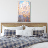 Claude Monet - Rouen Cathedraal bij zonsondergang Canvas Afdruk (Insitu (Slaapkamer))