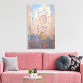 Claude Monet - Rouen Cathedraal bij zonsondergang Canvas Afdruk (Insitu (Woonkamer))