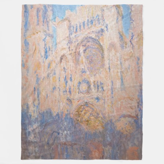 Claude Monet - Rouen Cathedraal bij zonsondergang Fleece Deken (Voorkant)