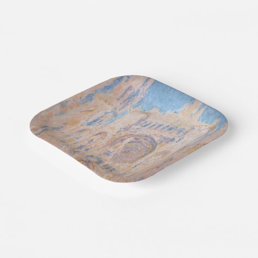 Claude Monet - Rouen Cathedraal bij zonsondergang Papieren Bordje (Gebogen)