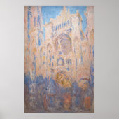 Claude Monet - Rouen Cathedraal bij zonsondergang Poster (Voorkant)
