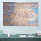 Claude Monet - Rouen Cathedraal bij zonsondergang Spandoek (Beurs)