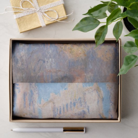 Claude Monet - Rouen Cathedraal bij zonsondergang Tissuepapier (Geschenk)