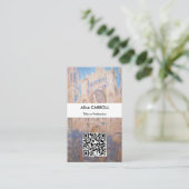 Claude Monet - Rouen Cathedraal bij zonsondergang  Visitekaartje (Staand voorkant)