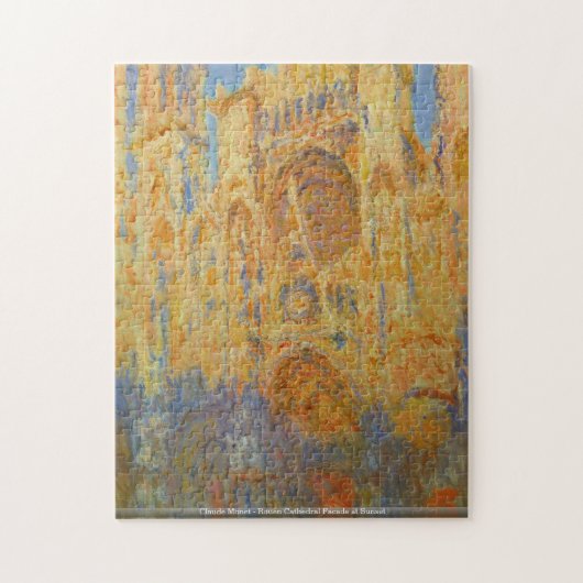 Claude Monet - Rouen Cathedraal Facade op Sunset Legpuzzel (Verticaal)