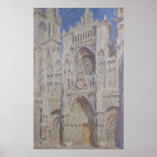 Claude Monet | Rouen Cathedral De Poort Zonlicht Poster (Voorkant)