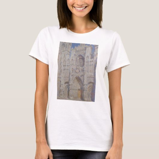 Claude Monet | Rouen Cathedral De Poort Zonlicht T-shirt (Voorkant)