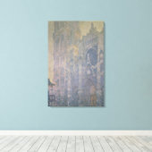 Claude Monet | Rouen Cathedral, Harmony in White Canvas Afdruk (Insitu (Houten vloer))
