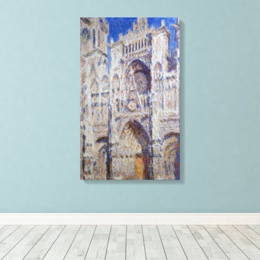 Claude Monet Rouen Cathedral Het portaal Canvas Afdruk (Insitu (Houten vloer))