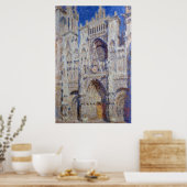 Claude Monet Rouen Cathedral Het portaal Poster (Keuken)