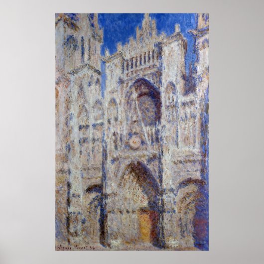 Claude Monet Rouen Cathedral Het portaal Poster (Voorkant)