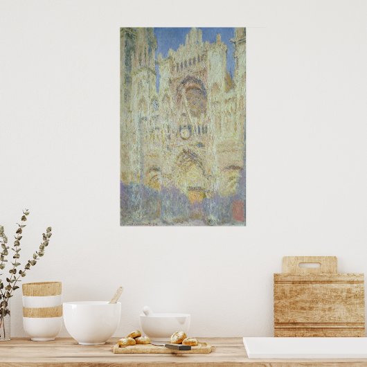Claude Monet | Rouen Cathedral op Sunset, 1894 Poster (Keuken)