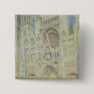Claude Monet Rouen Cathedral op Sunset, 1894 Vierkante Button 5,1 Cm