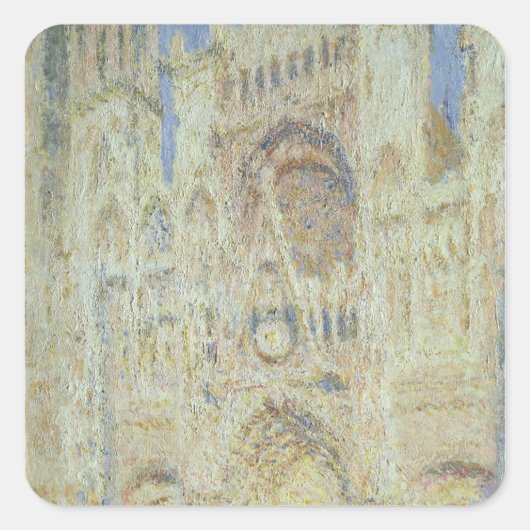 Claude Monet | Rouen Cathedral op Sunset, 1894 Vierkante Sticker (Voorkant)